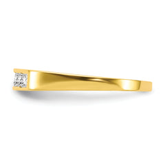 10k CZ Polished Child's Ring - 3