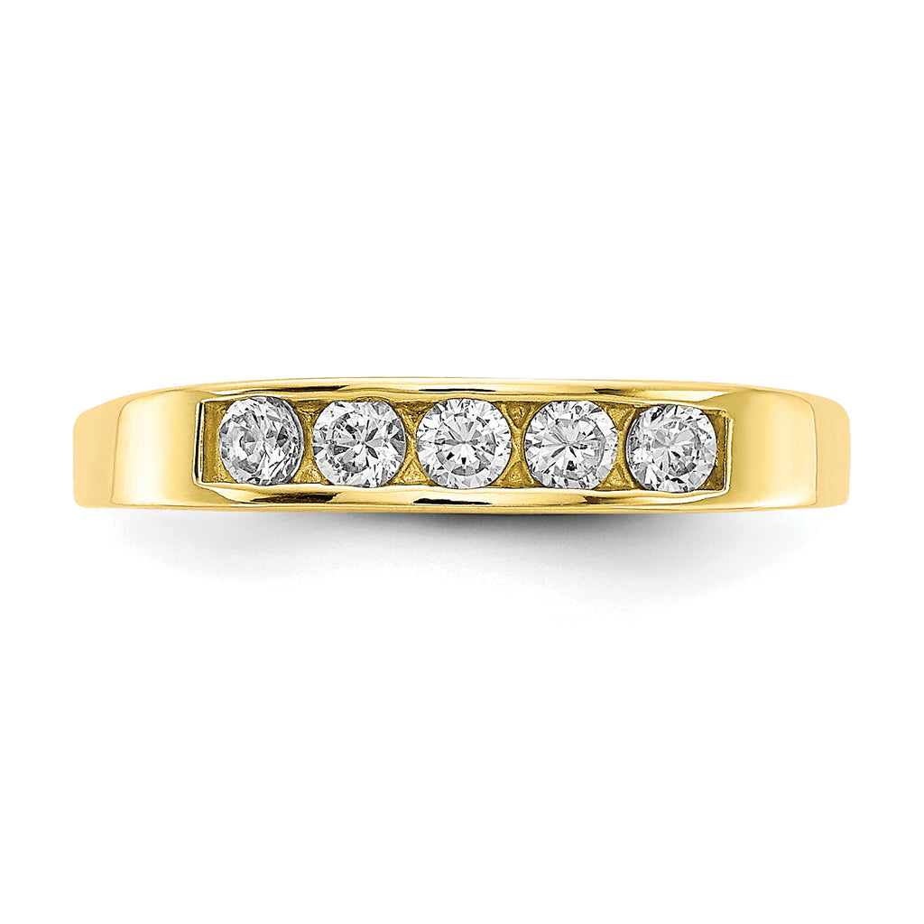 10k CZ Polished Child's Ring