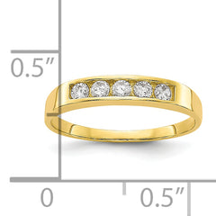 10k CZ Polished Child's Ring - 3