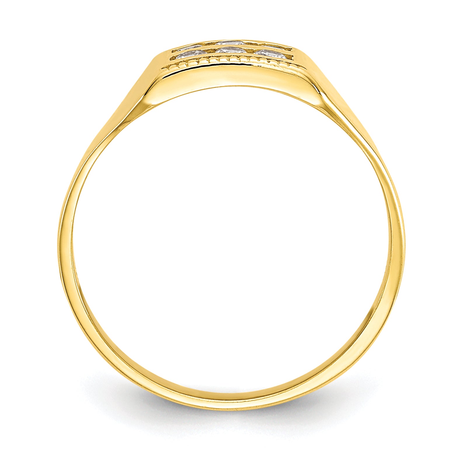 10k CZ Polished Child's Ring Secondary image