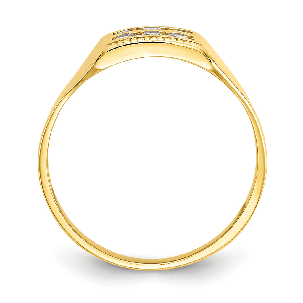 10k CZ Polished Child's Ring