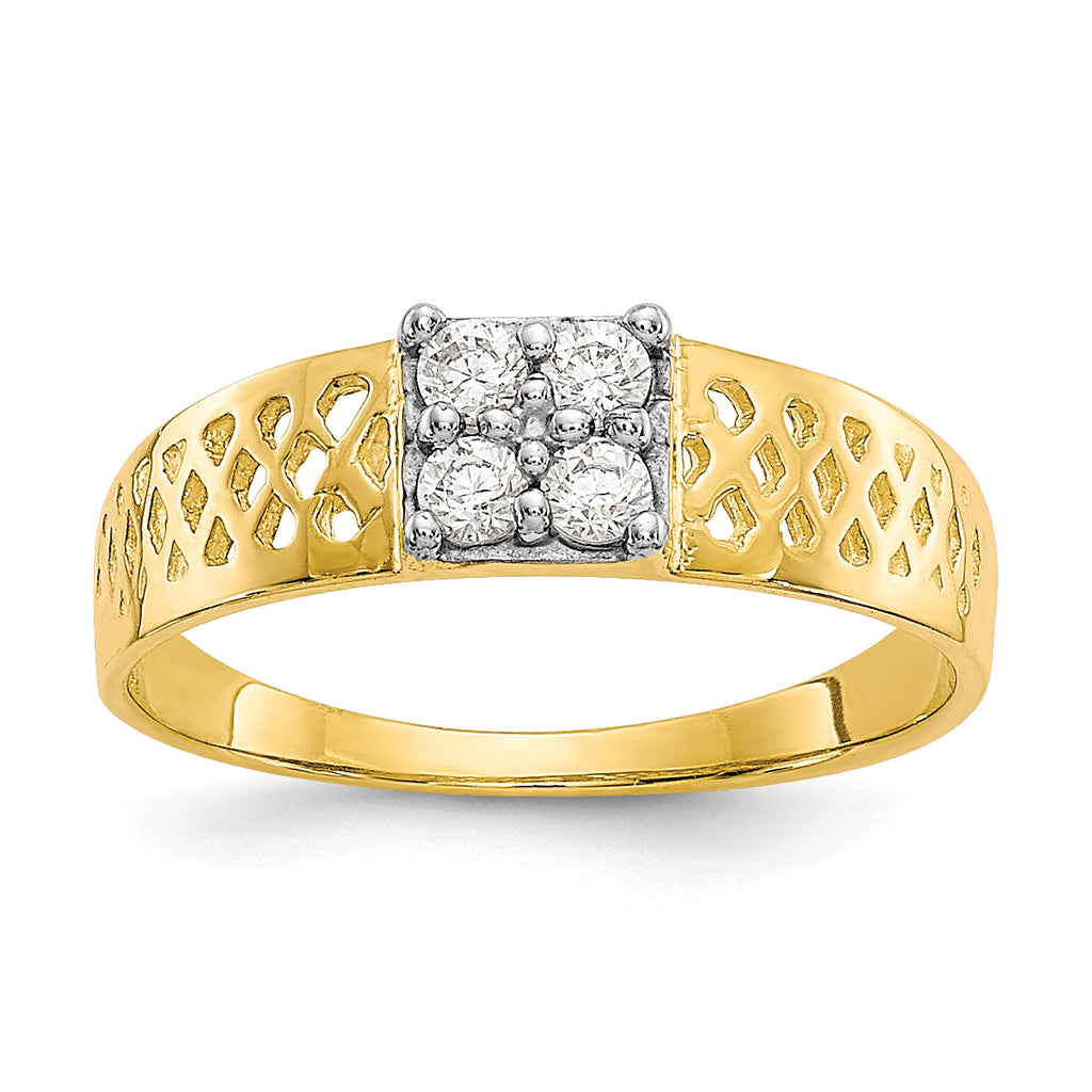 10k CZ Baby Ring