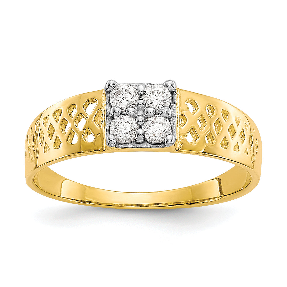 10k CZ Baby Ring