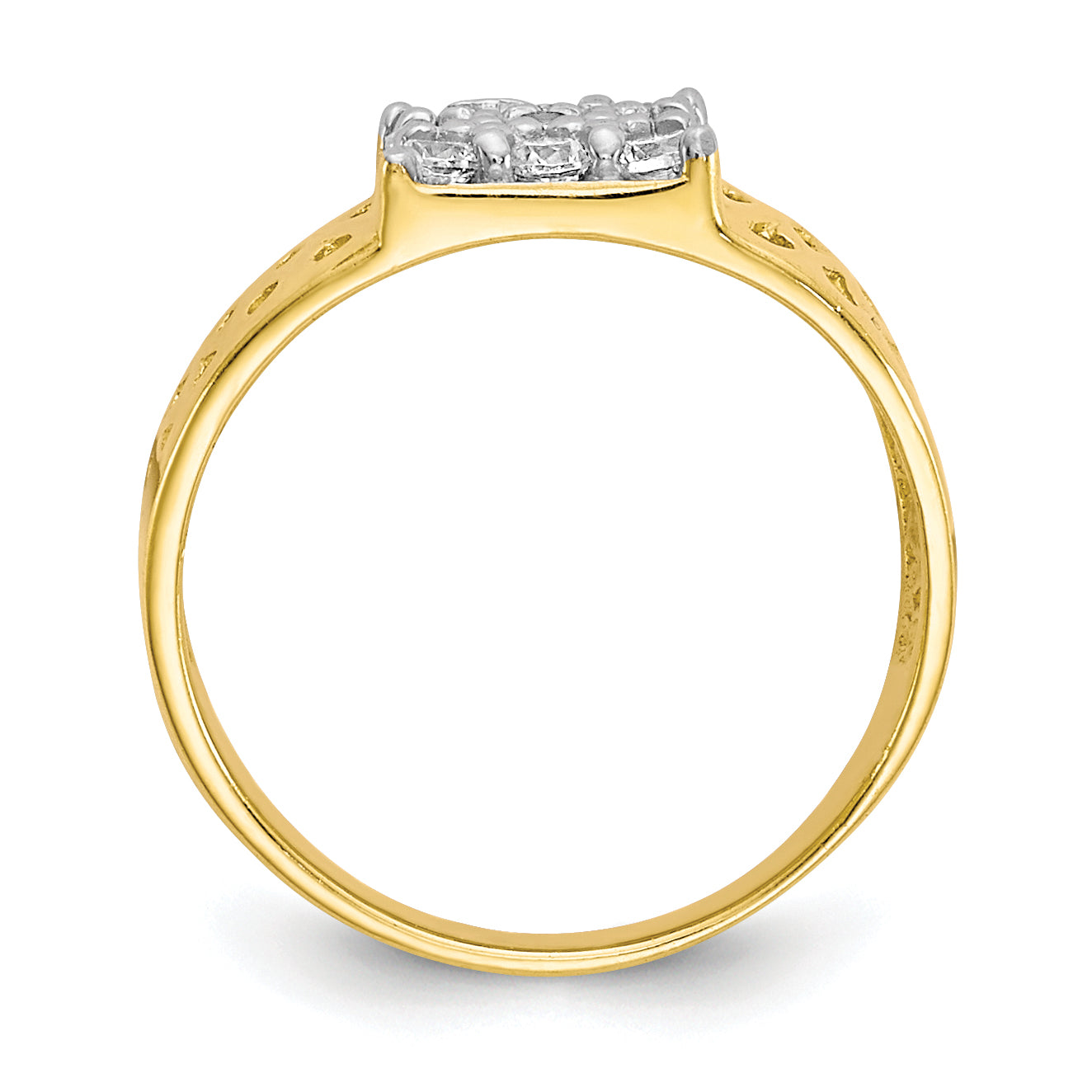 10k CZ Baby Ring Secondary image
