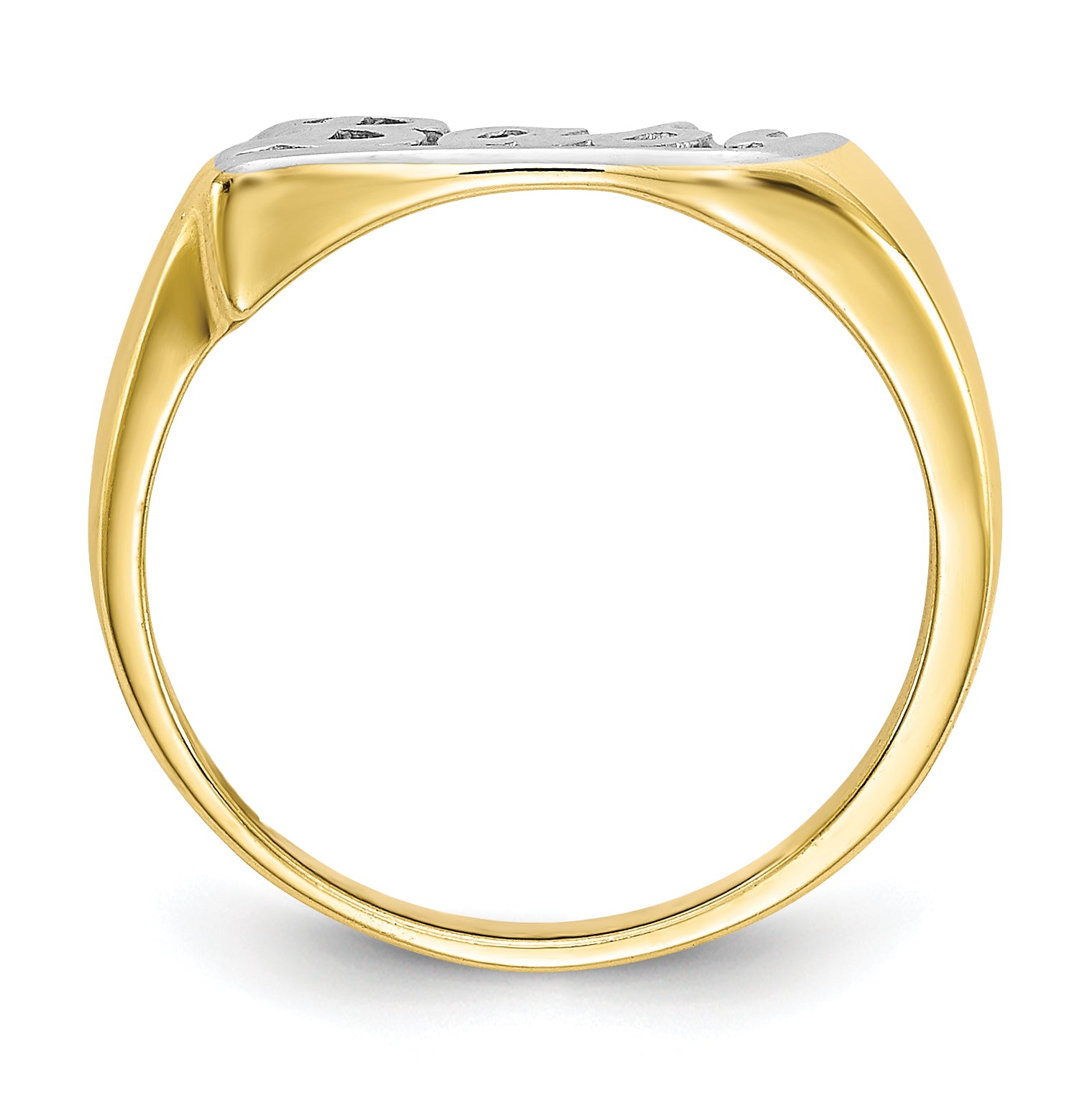 10K With Rhodium BABY Child's Ring Secondary image