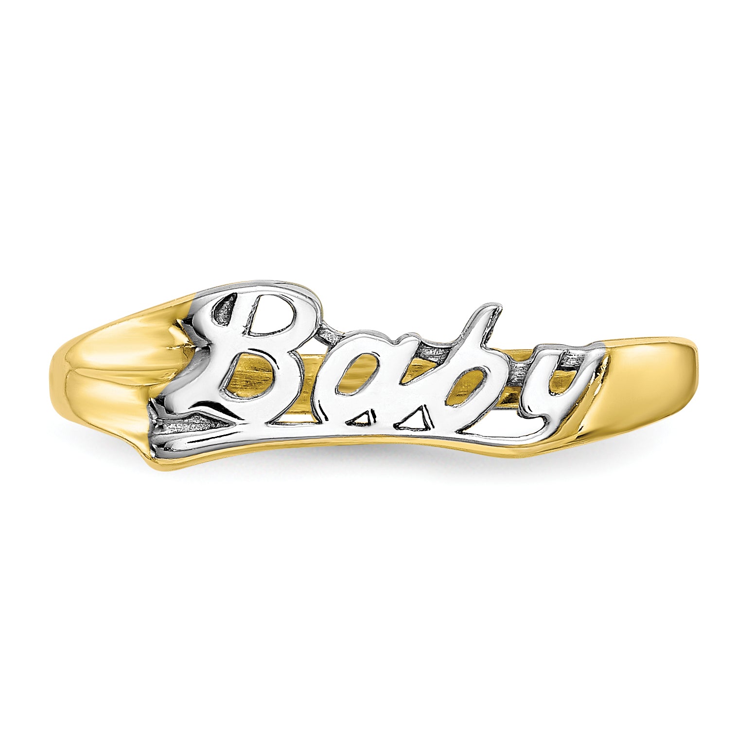 10K With Rhodium BABY Child's Ring