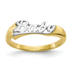 10K With Rhodium BABY Child's Ring