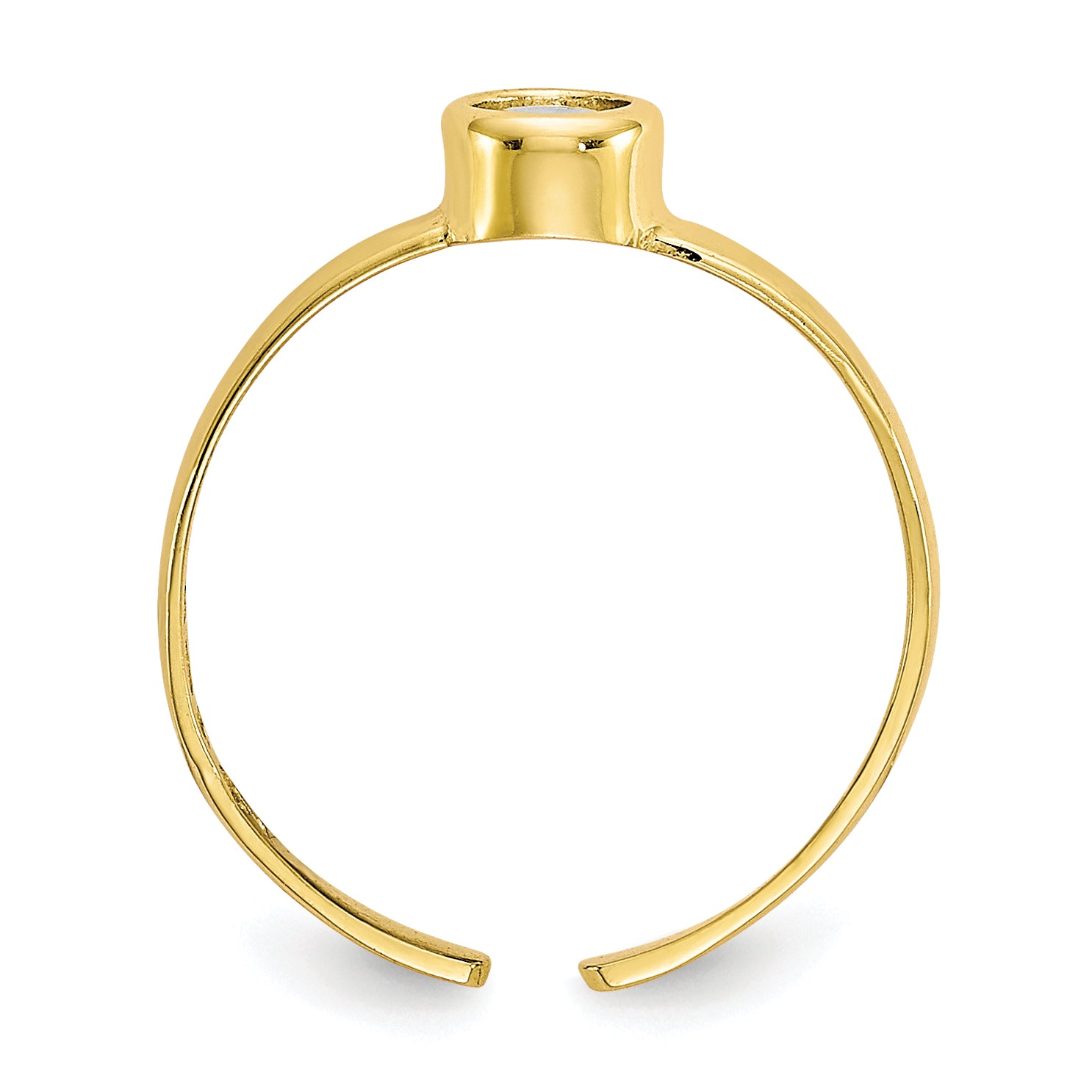10k CZ Toe Ring Secondary image