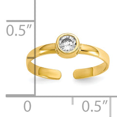 10k CZ Toe Ring