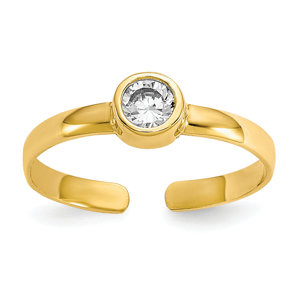 10k CZ Toe Ring