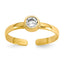 10k CZ Toe Ring