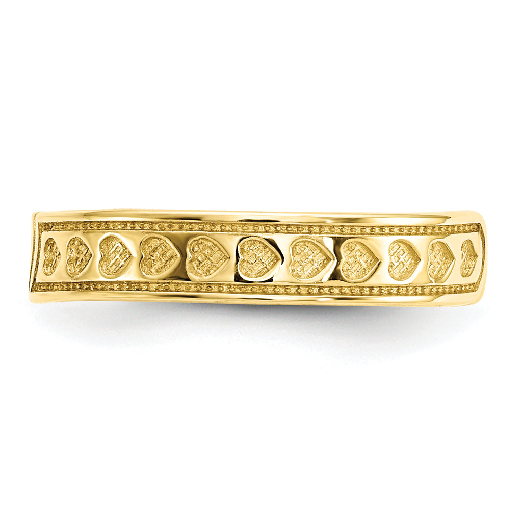 10k Heart Toe Ring