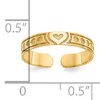 10k Heart Toe Ring