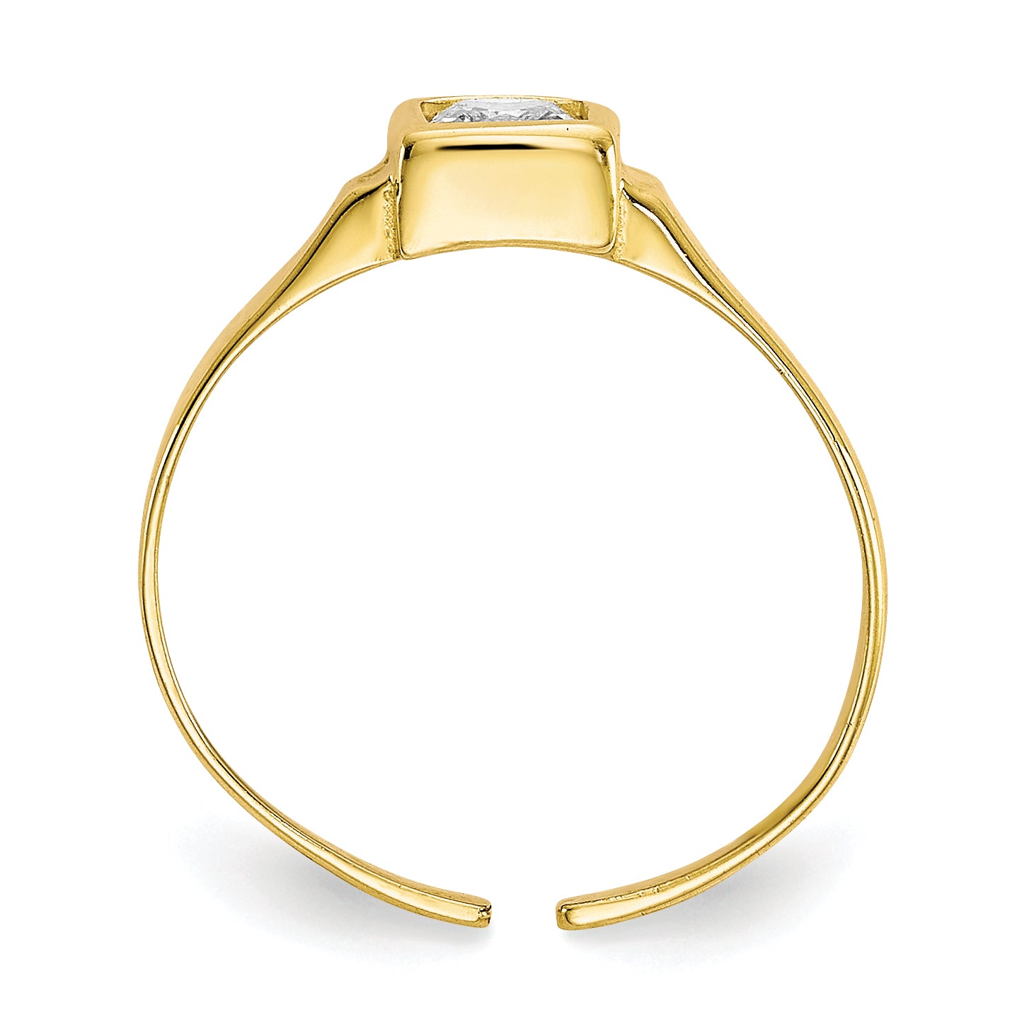 10k CZ Toe Ring Secondary image