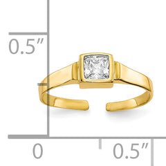 10k CZ Toe Ring