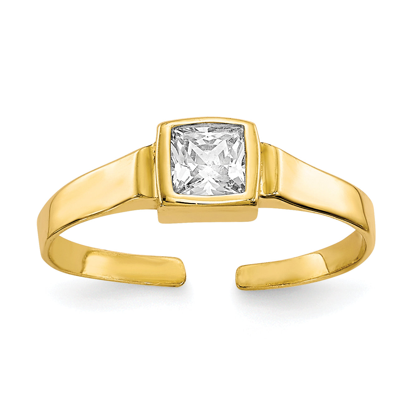 10k CZ Toe Ring Main image