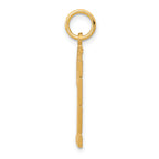 10K Gold Polished Son Charm with Solid Design 27mm