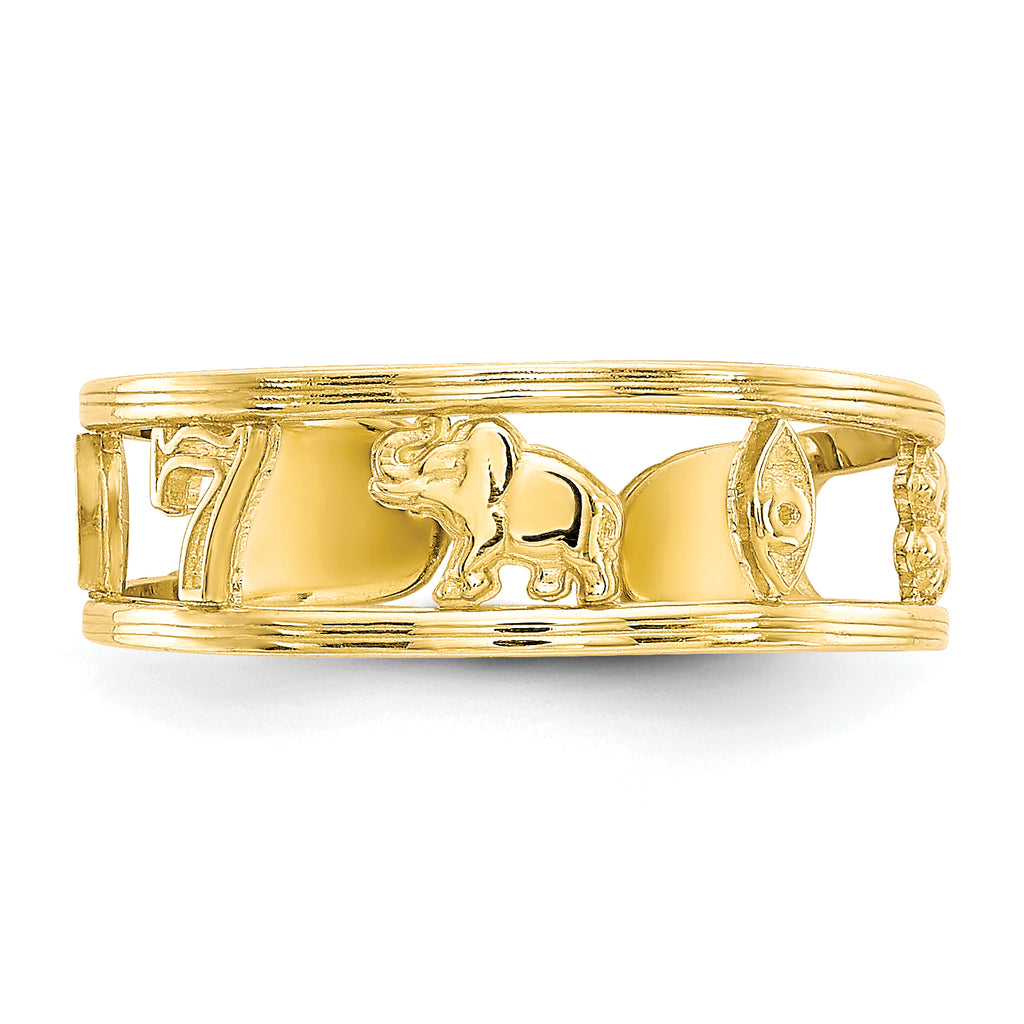 10k Luck Toe Ring