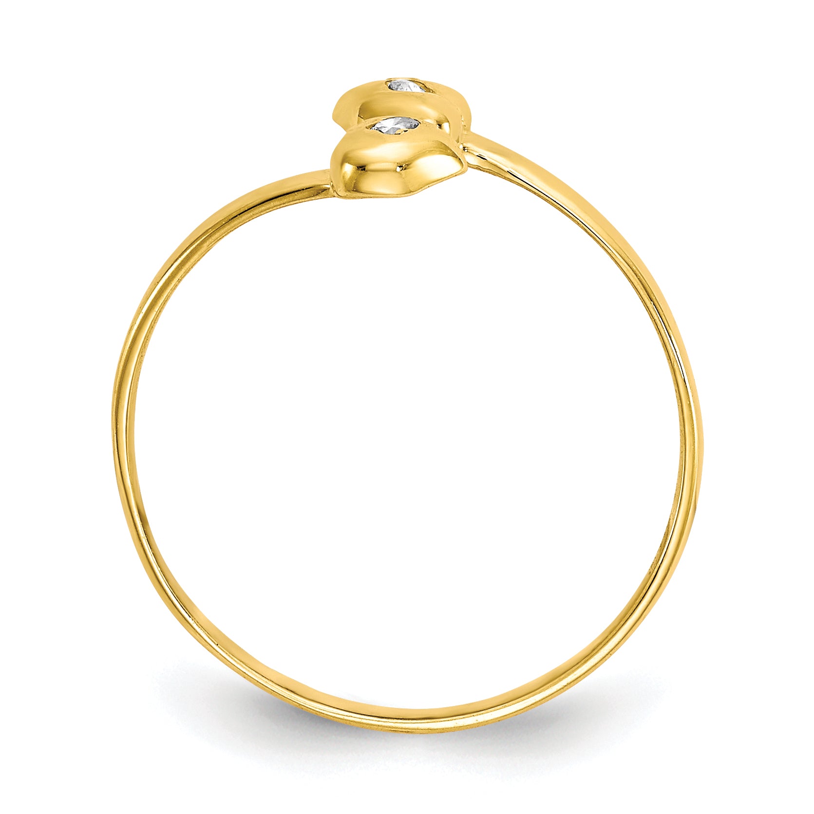 10k CZ Toe Ring Secondary image