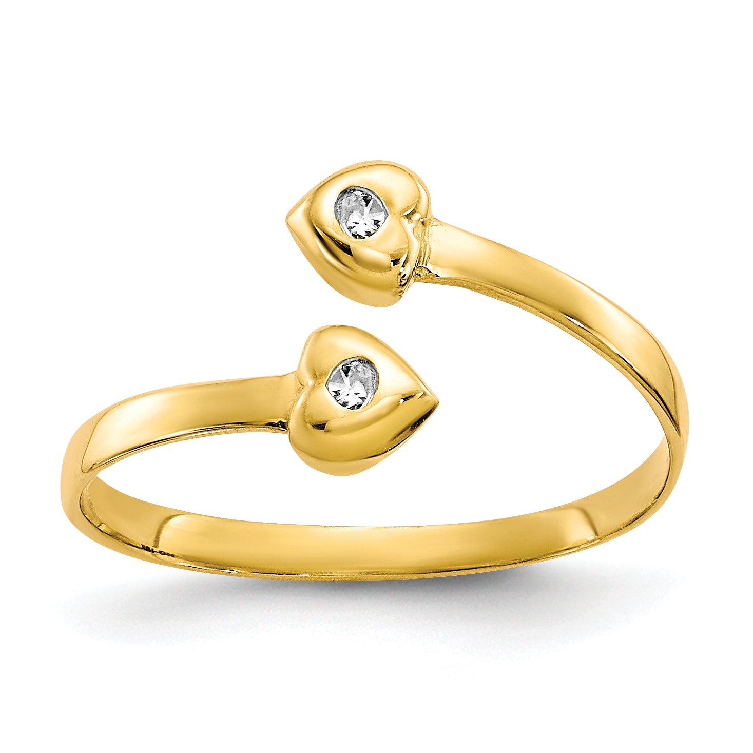 10k CZ Toe Ring Main image