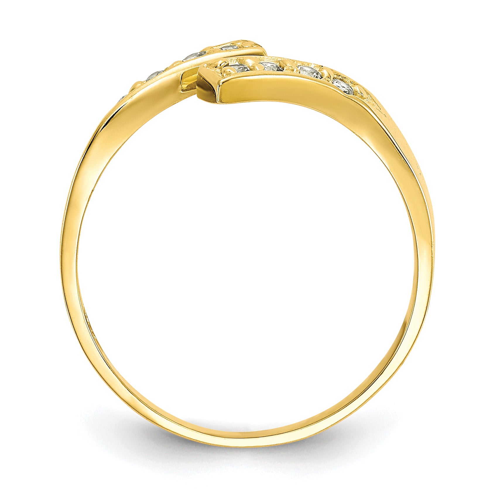 10k CZ Toe Ring Secondary image