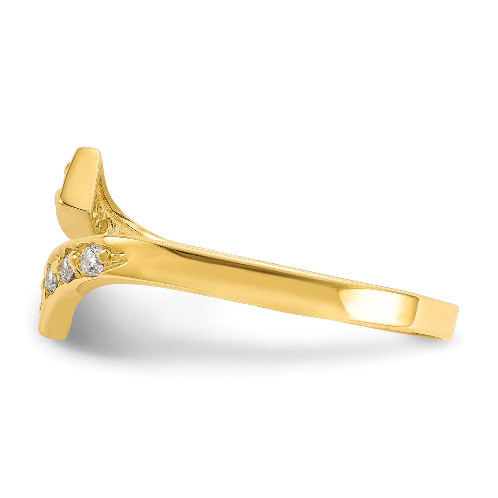 10k CZ Toe Ring