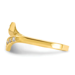 10k CZ Toe Ring