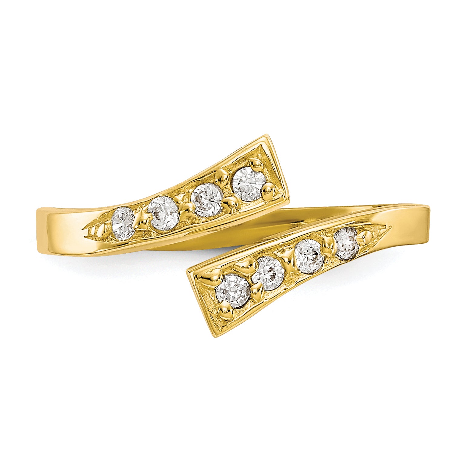 10k CZ Toe Ring