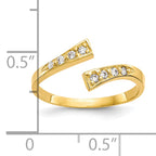 10k CZ Toe Ring