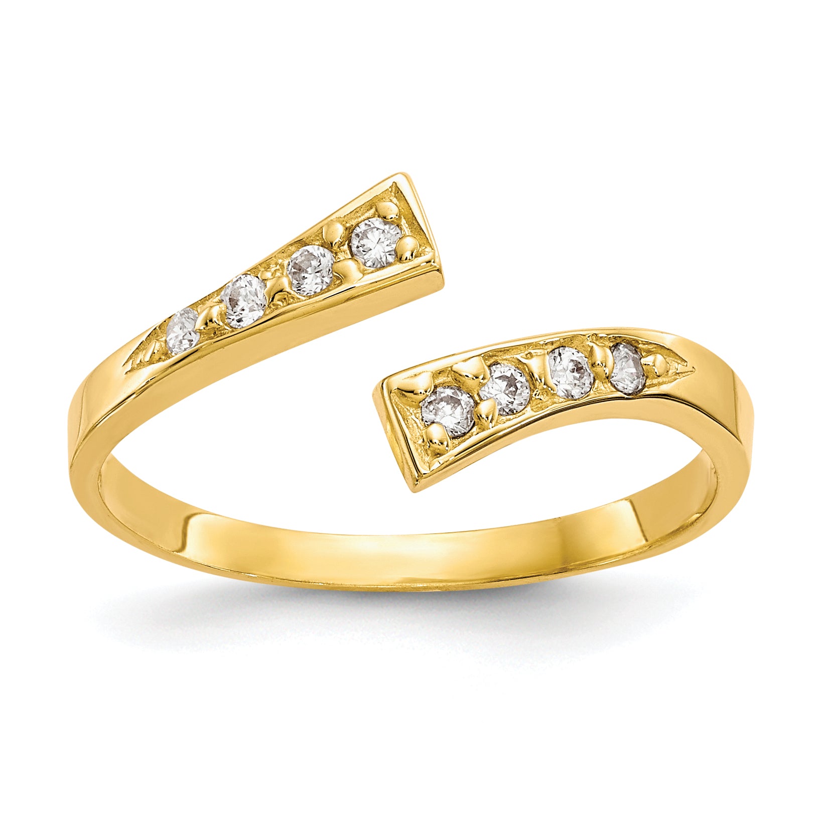10k CZ Toe Ring Main image