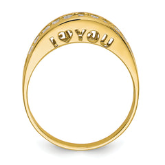 10k I LOVE YOU FOREVER  CZ Ring - 7