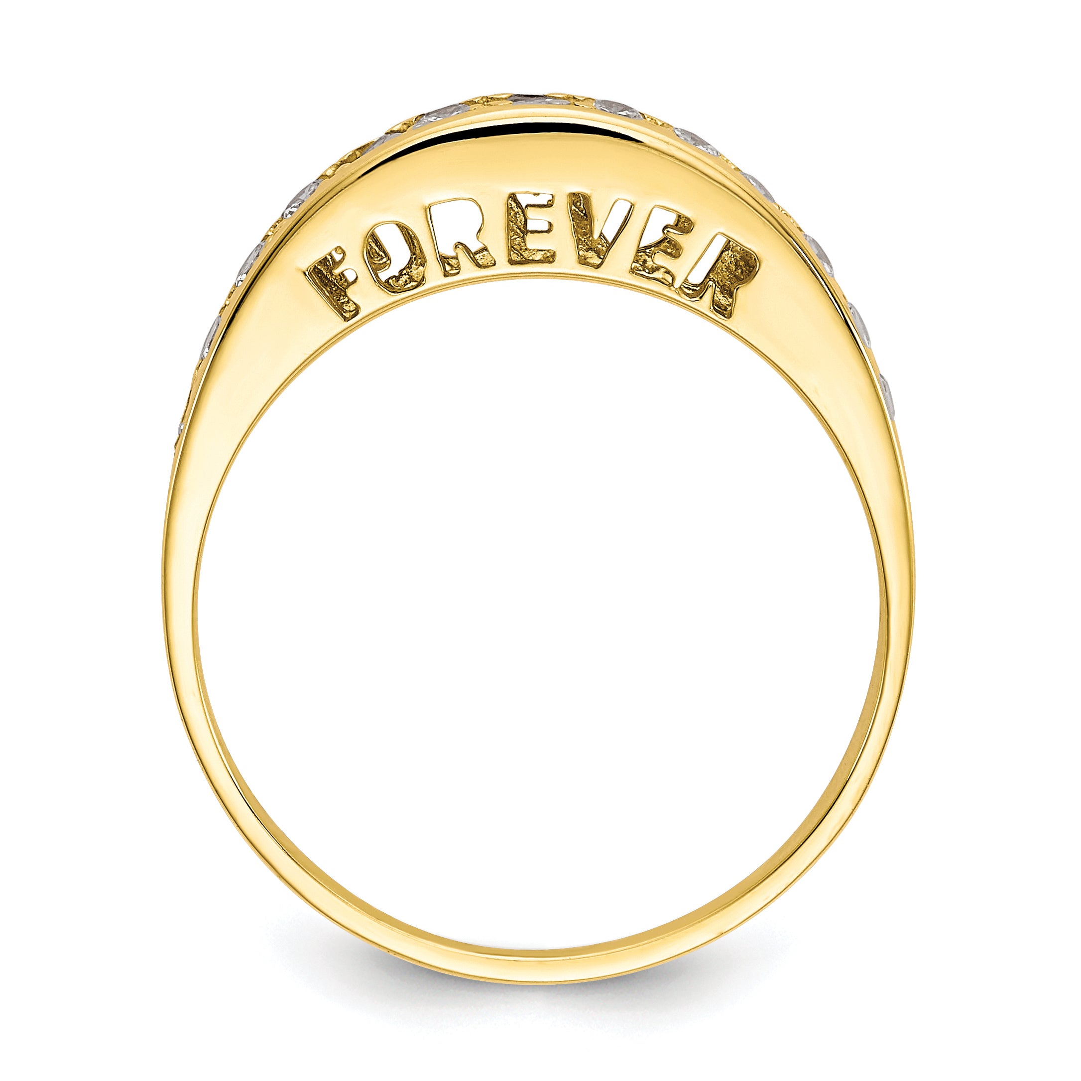 10k I LOVE YOU FOREVER  CZ Ring - 7