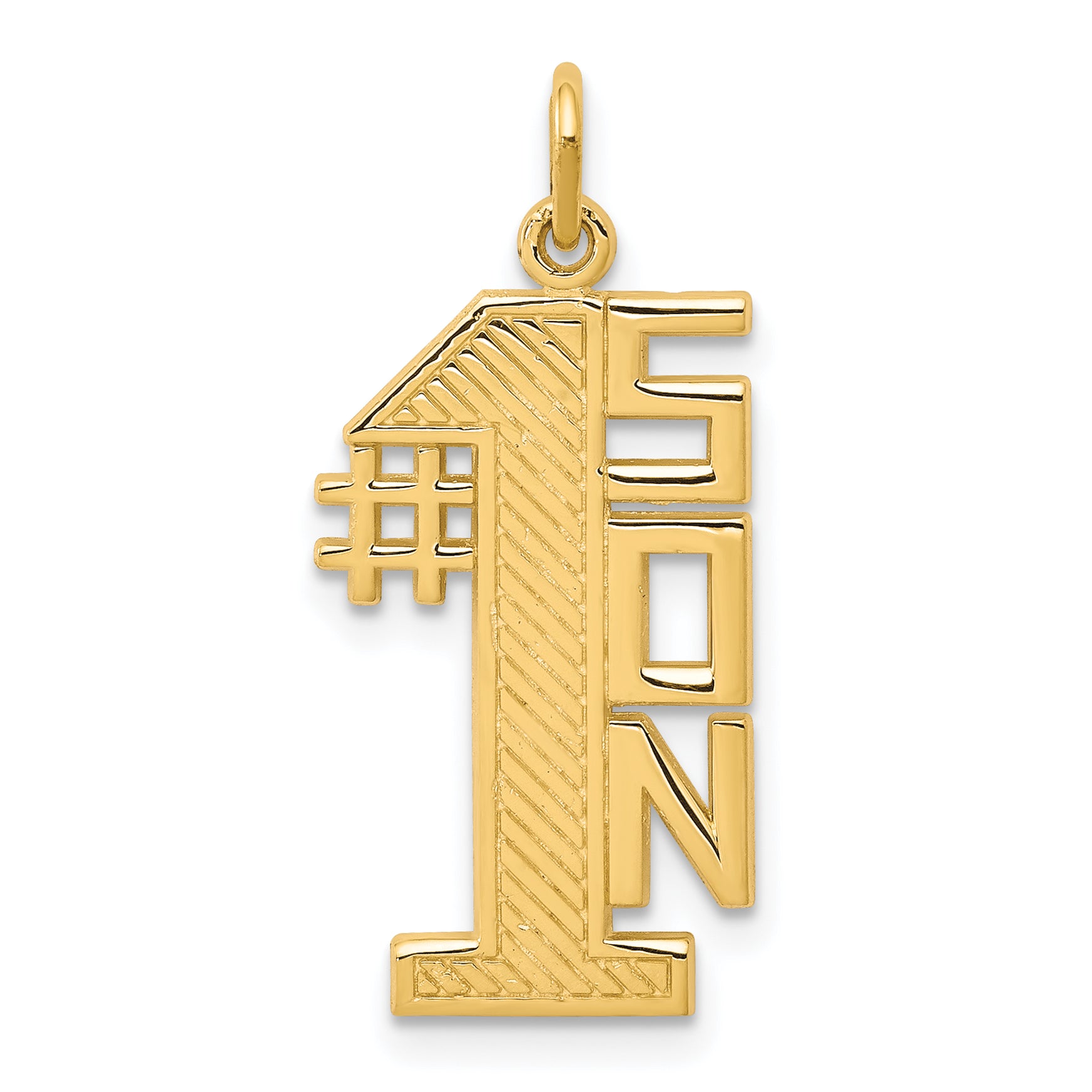 10K Lined Design #1 SON Charm Main image