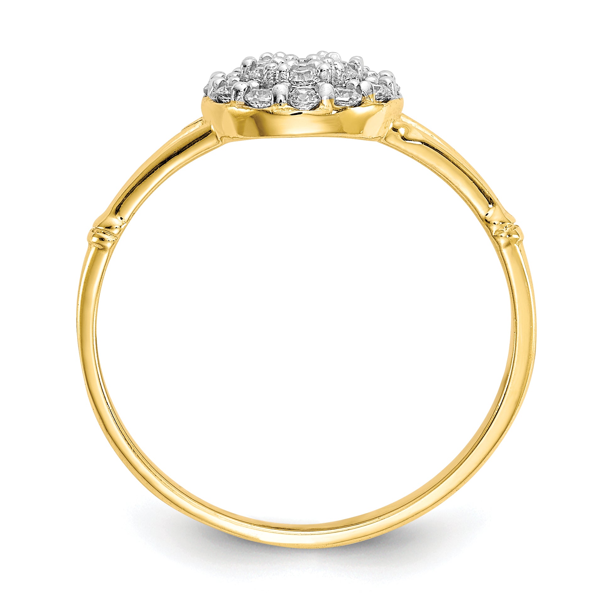 10k CZ Cluster Ring Secondary image