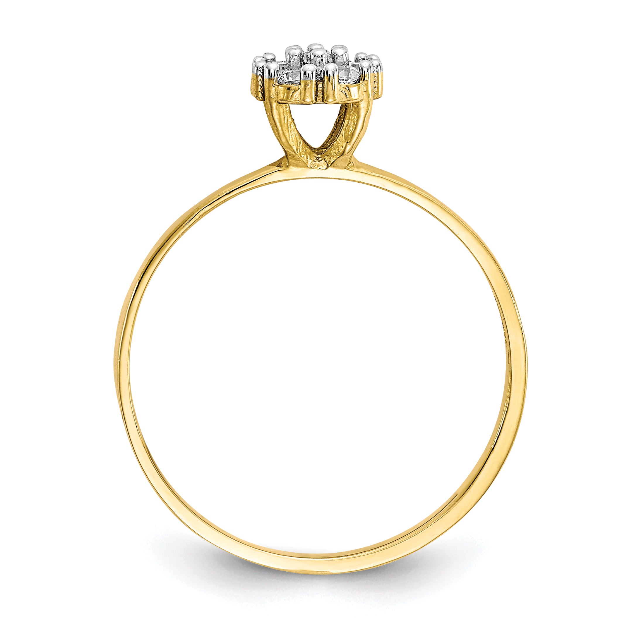10k CZ Cluster Promise Ring Secondary image