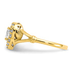 10k CZ Heart Ring