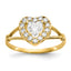 10k CZ Heart Ring