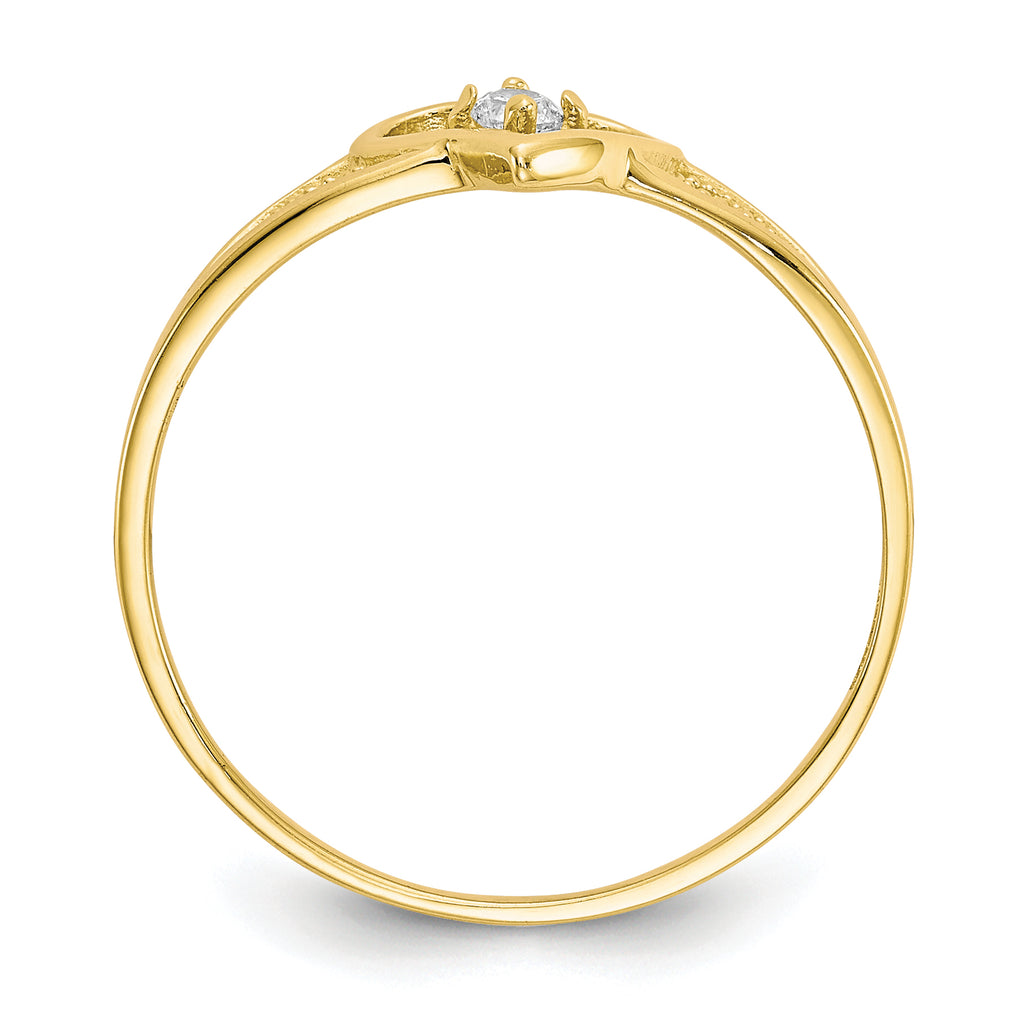 10k Heart CZ Ring