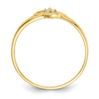 10k Heart CZ Ring