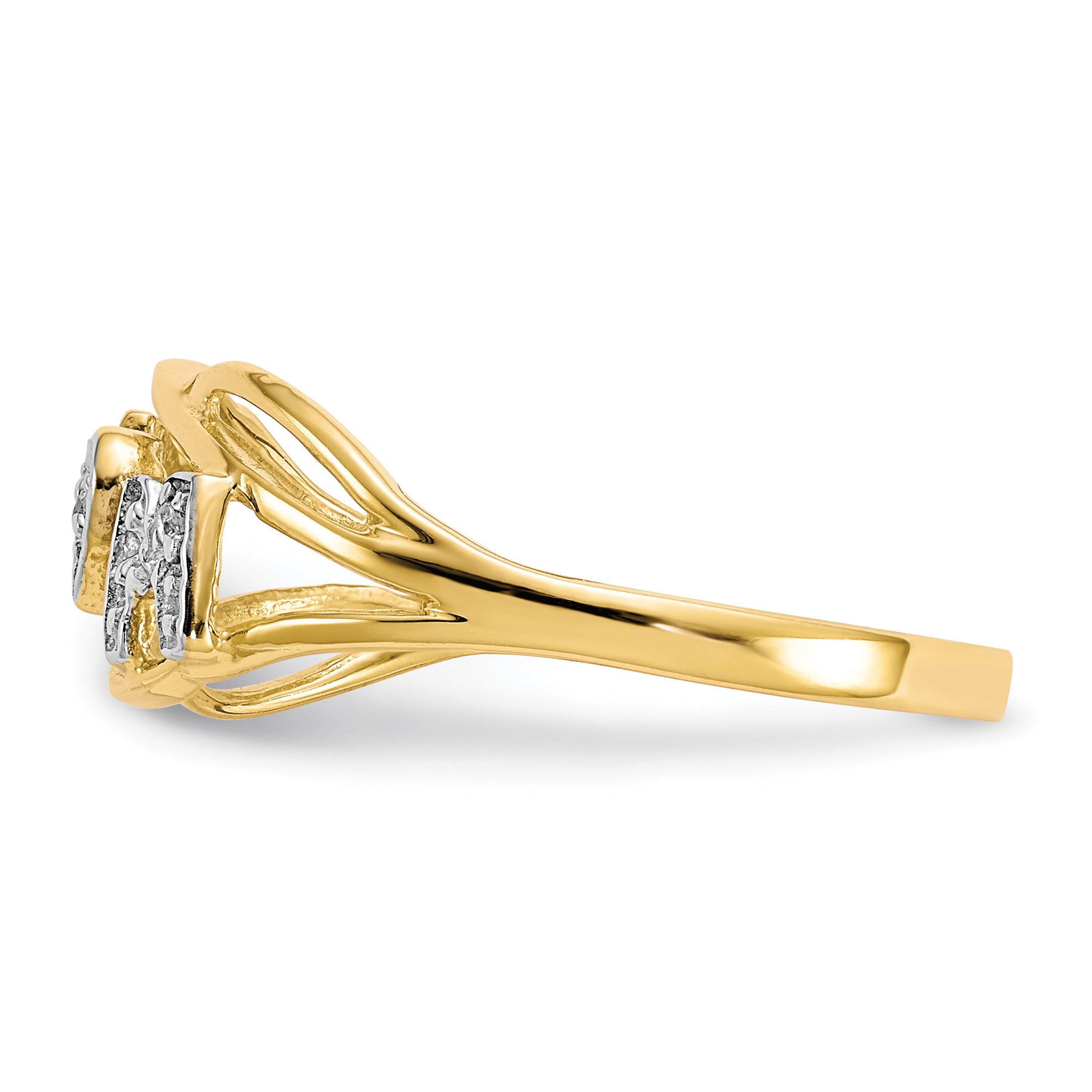 10K WithRhodium Mom CZ Ring
