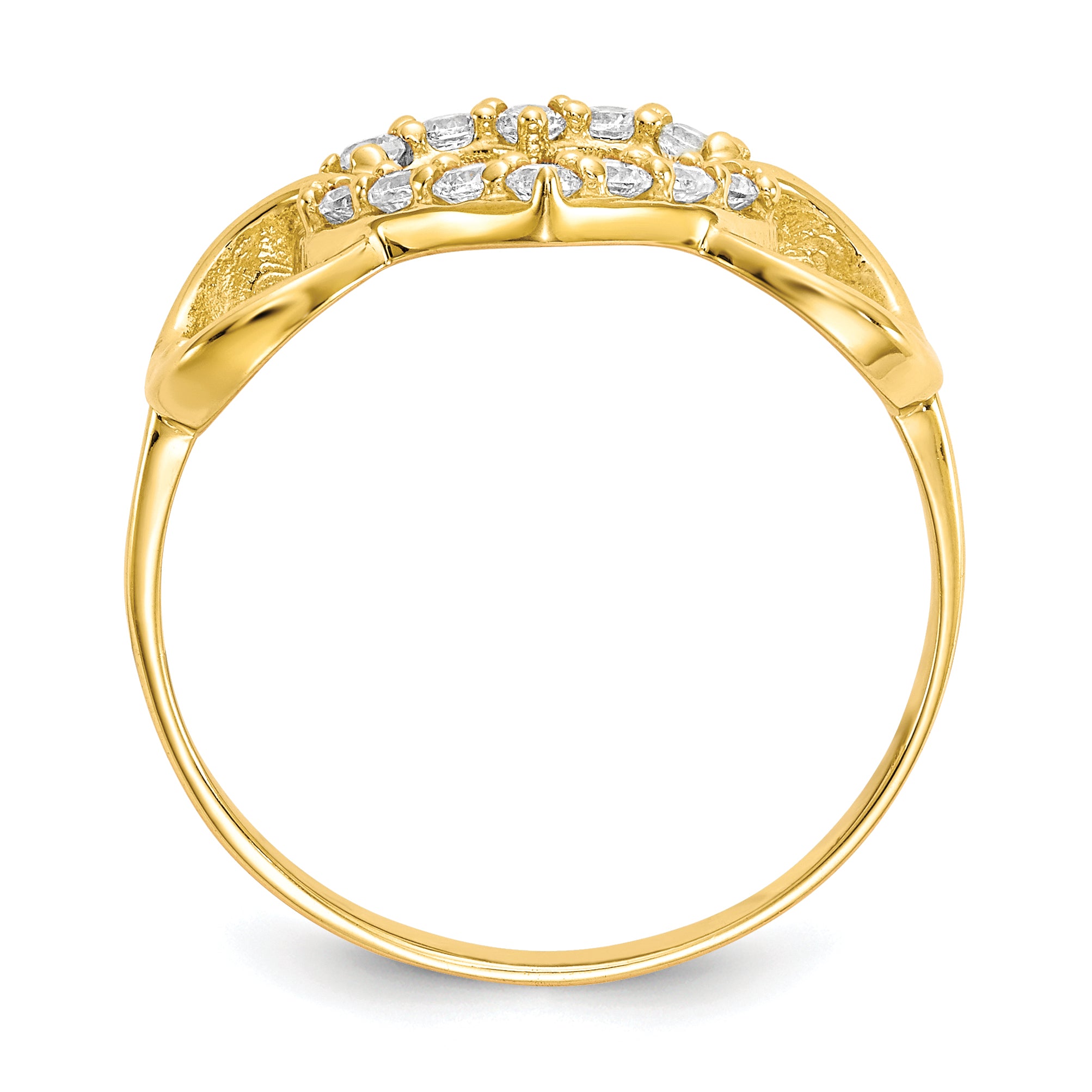 10k CZ Heart Ring Secondary image