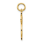10K Solid Gold Dollar Sign Charm with Polished Finish, 30mm