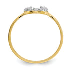 10k CZ Horse Shoe Ring