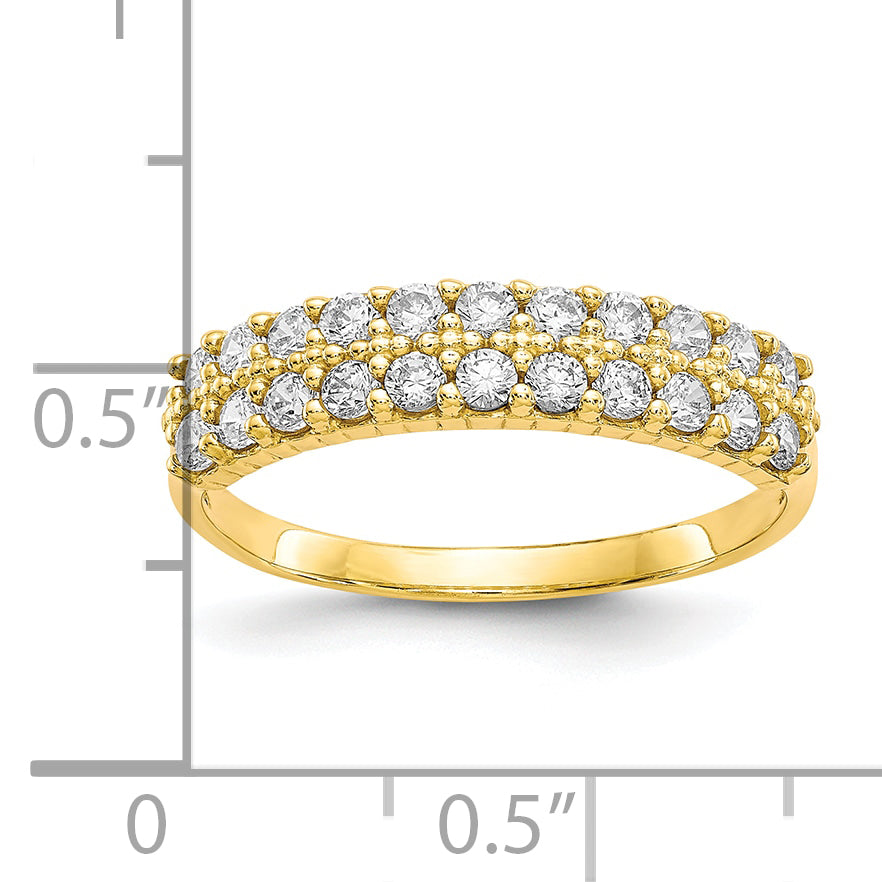 10k Fancy CZ Ring