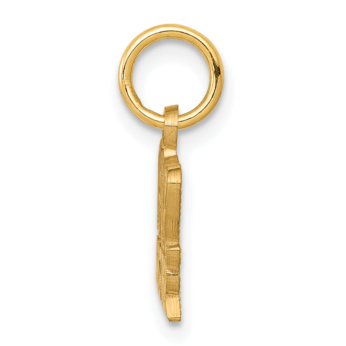 10K Yellow Gold Baby Sister Charm with Polished Finish Solid Design