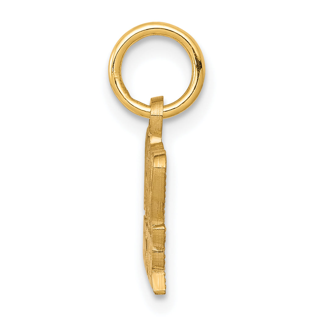 10K Yellow Gold Baby Sister Charm with Polished Finish Solid Design