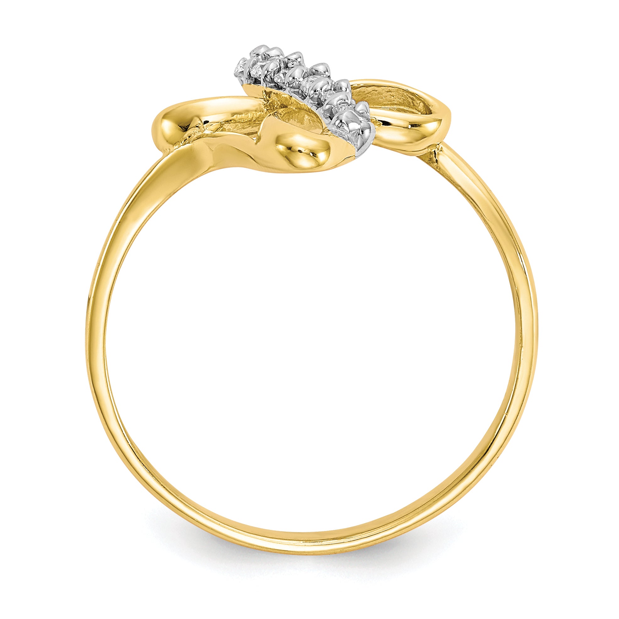 10k CZ Cross Ring Secondary image