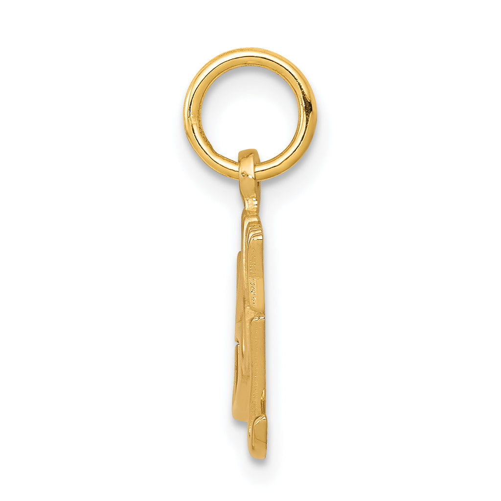 10K Gold Baby Boy Charm with Polished Finish Solid & Elegant
