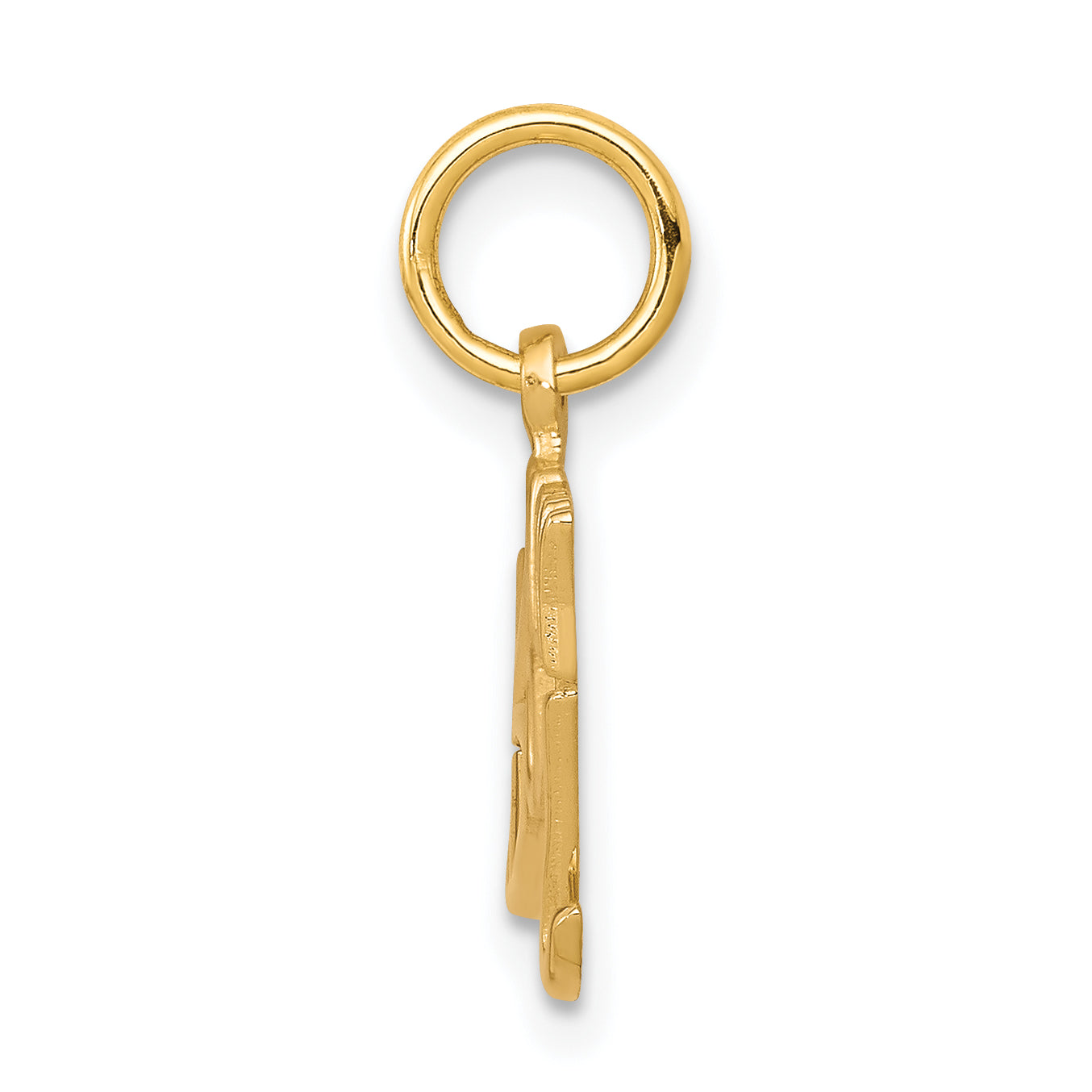 10K Gold Baby Boy Charm with Polished Finish Solid & Elegant