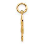 10K Yellow Gold Baby Girl Charm with Polished Solid Design